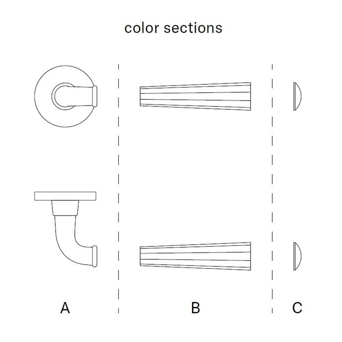 Aprile Black solid Aprile door handles MARIGOLD - Multicolor