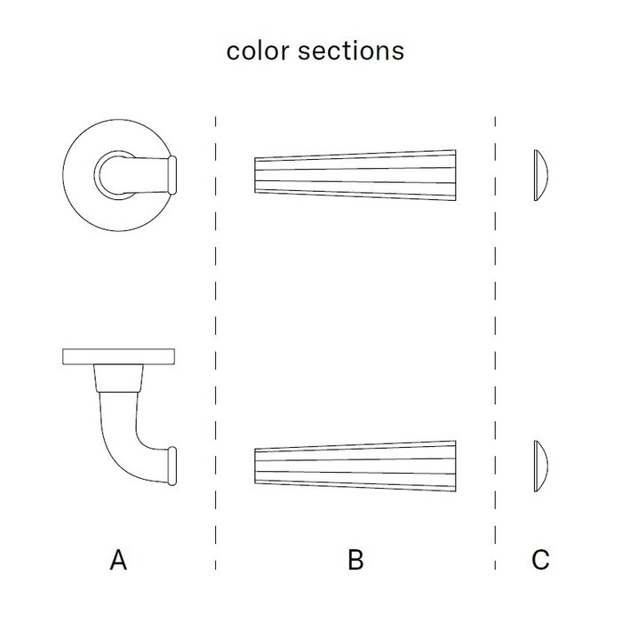 Aprile Matte white solid Aprile door handles MARIGOLD - Multicolor