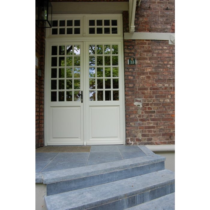 Dauby Veiligheidsgarnituur TOP + PHR knop verouderd ijzer (VO) – zwart  - 72 - 92 - 110mm