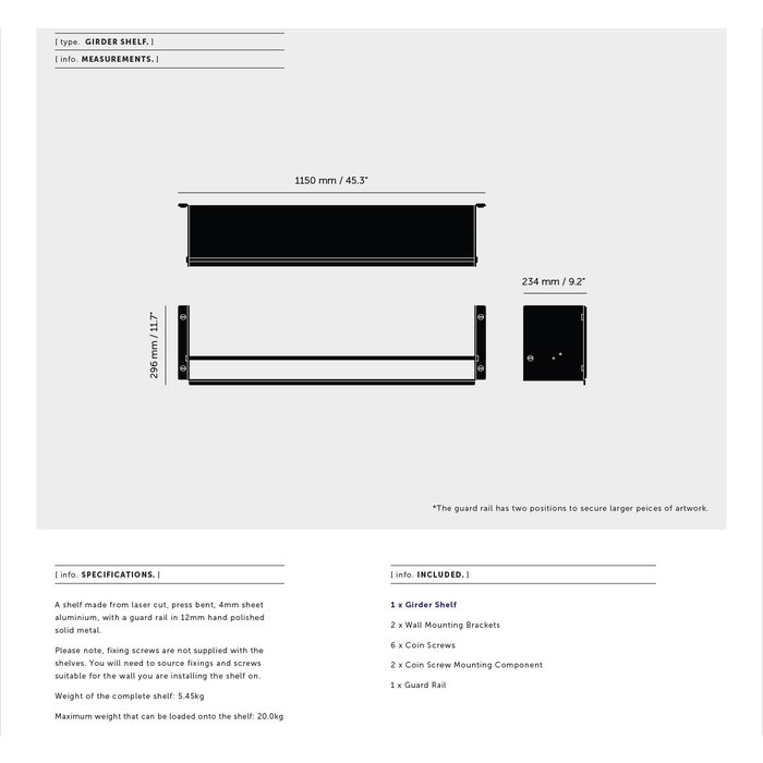 Buster+Punch Kitchen Shelf / Girder / Stone / Steel