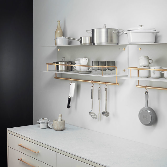 Buster+Punch Kitchen Shelf / Hanger / Stone / Brass
