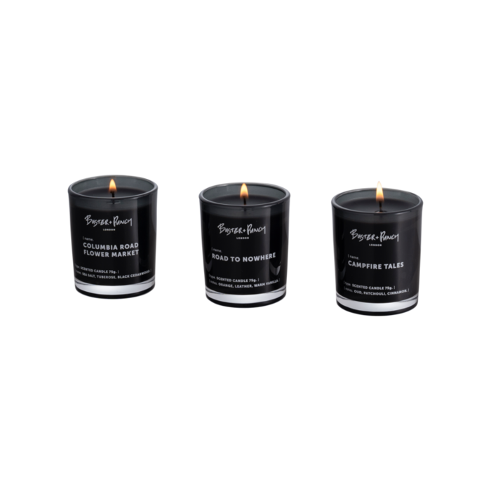 Buster+Punch Road to nowhere collection / Scented candle set / 75g x 3