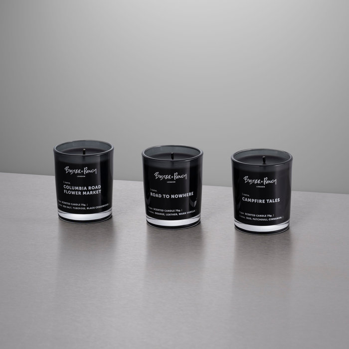 Buster+Punch Road to nowhere collection / Scented candle set / 75g x 3