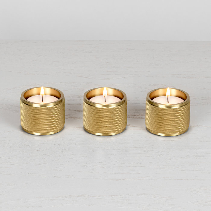 Buster+Punch Tealight candle holder / Brass / Set of 3