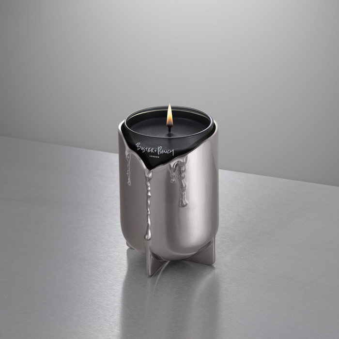 Buster+Punch Candle vessel / Steel + Colombia Road Flower market / Scented candle / 220g