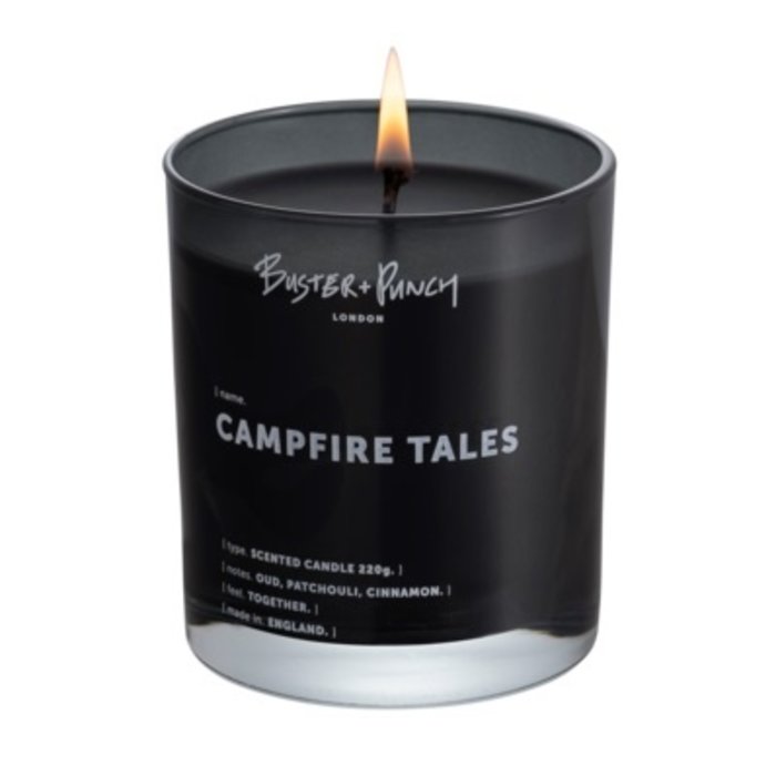 Buster+Punch Candle vessel / Steel + Campfire tales / Scented candle / 220g
