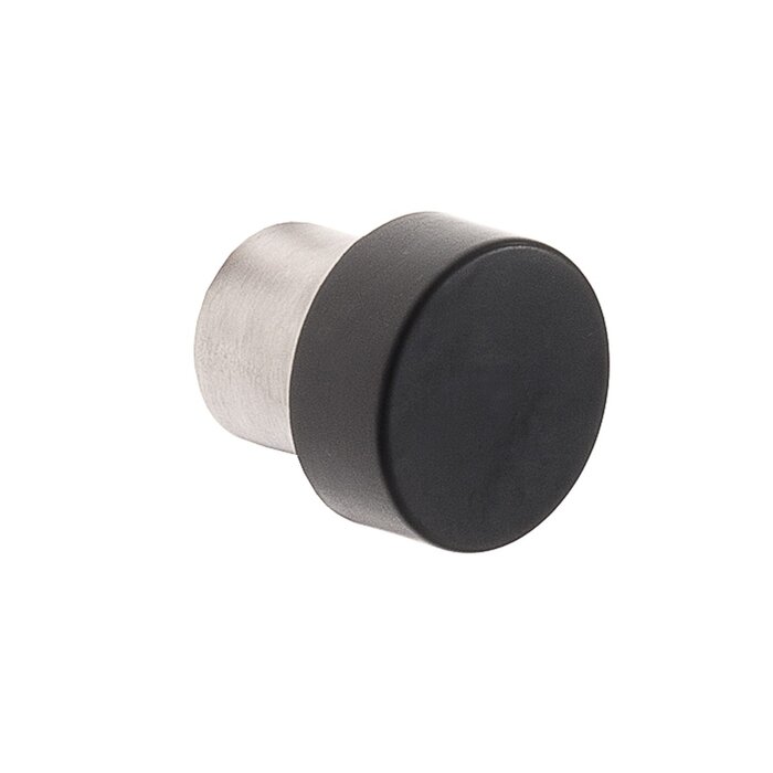 Assa Abloy Butée de porte universelle cylindrique en acier inoxydable 25x37 mm, caoutchouc 35x15 mm