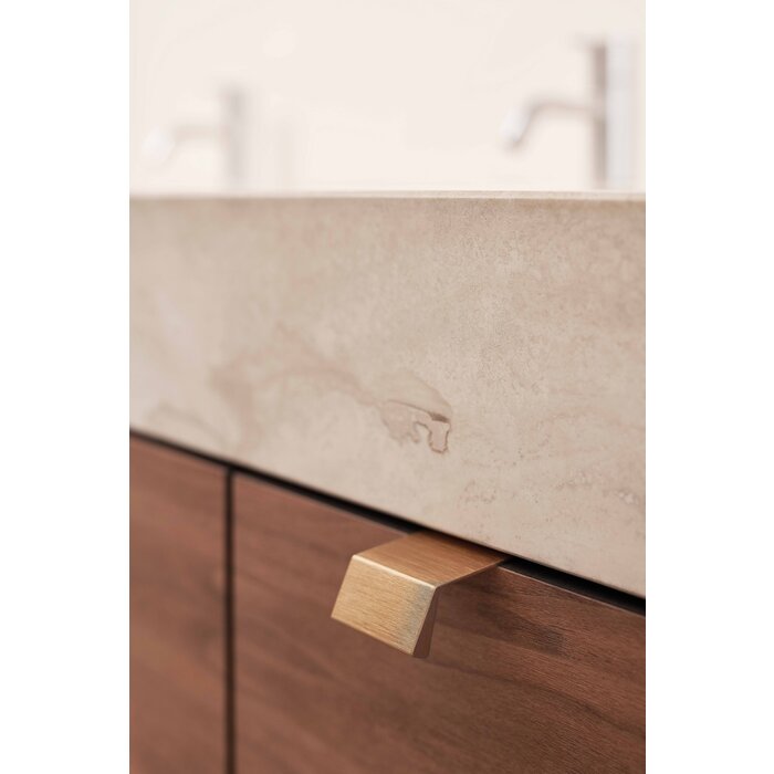 Furnipart Poignée d'angle Furnipart BENCH laiton brossé L= 40 mm