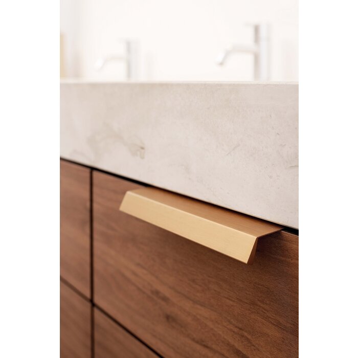 Furnipart Furnipart corner handle BENCH brushed brass L= 200 mm