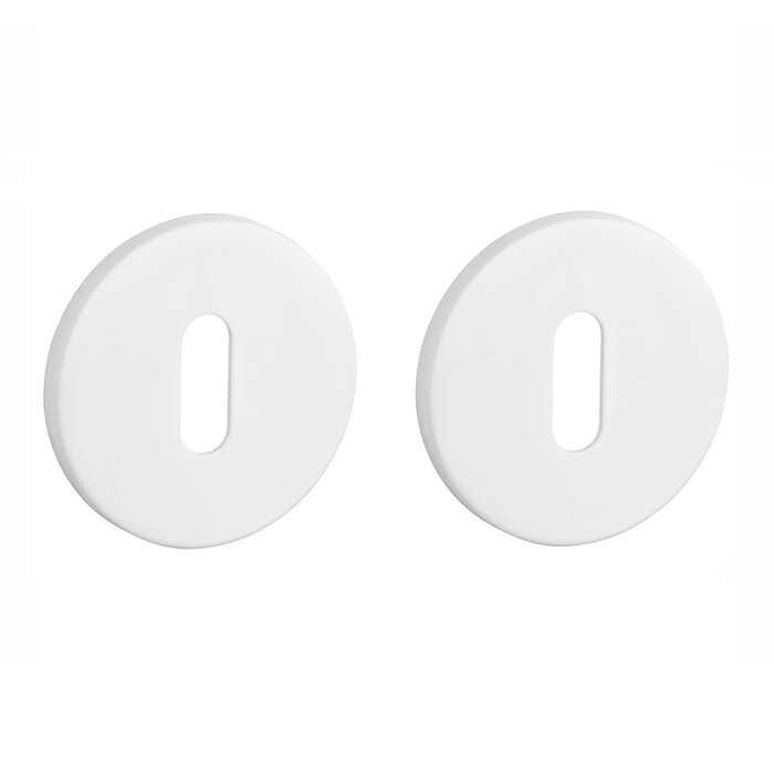 Aprile Pair of white Aprile round key plates Ø 52x5mm