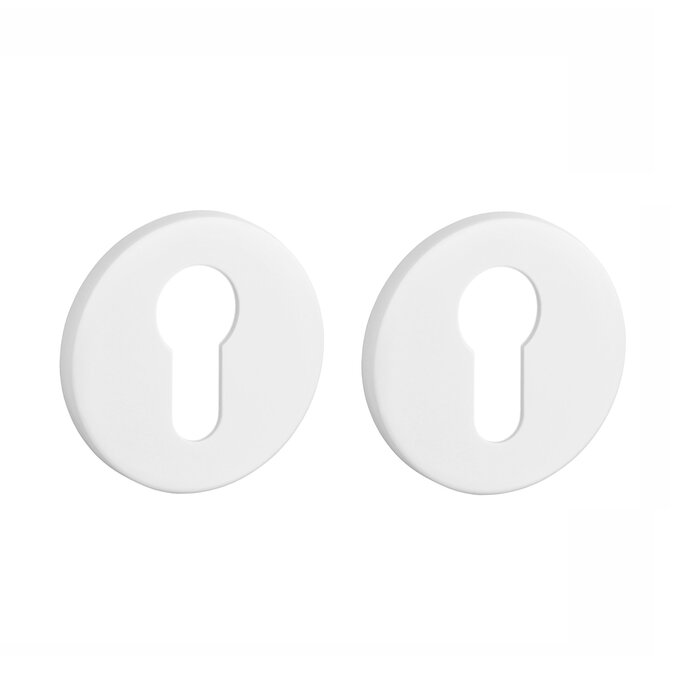 Aprile Paar witte Aprile ronde cilinderplaatjes Ø 52x5mm