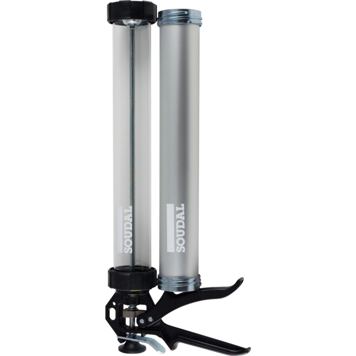 SOUDAL Caulking gun hand model for sausages up to 600ml with 2 sleeves