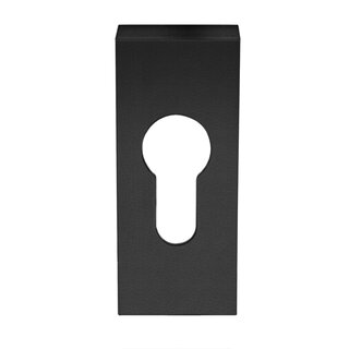 Artitec 1 Cylinder rosette piece black rectangular rosette