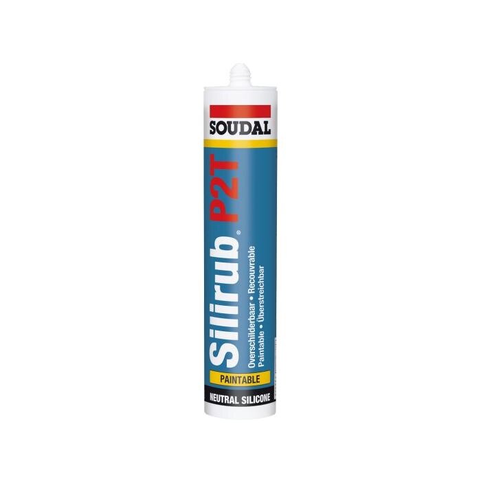 SOUDAL Silicone à peindre Silirub P2T 300 ml en tube (15 pièces)