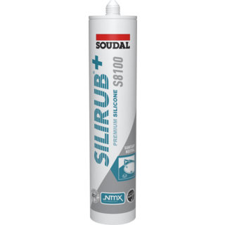 SOUDAL 300 ml Silirub+ S8100 wetterbeständiges Sanitärsilikon