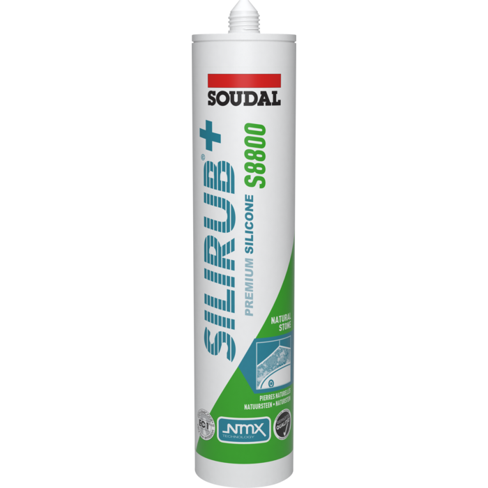 SOUDAL 300 ml Silirub+ S8800 wetterbeständiges Naturstein-Silikon in Tube (15 Stück)