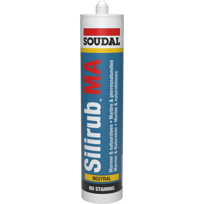 SOUDAL 300 ml Silirub 2 MA natural stone silicone in cartridge (15 pieces)