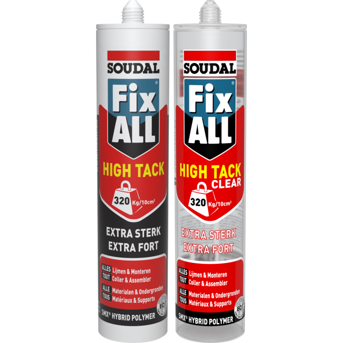 SOUDAL 290 ml Fix All High Tack Clear in koker (12 stuks)