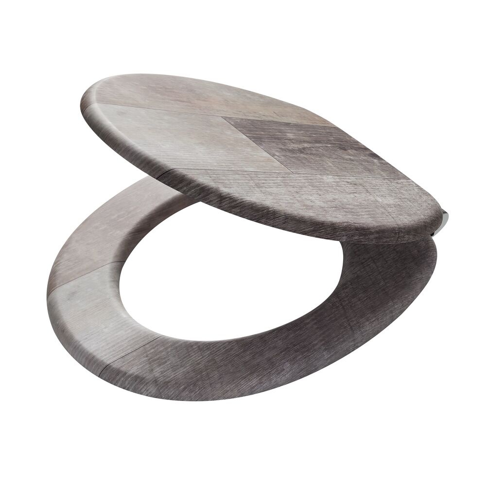 Tiger Old Wood Toilet seat with lid MDF Brown