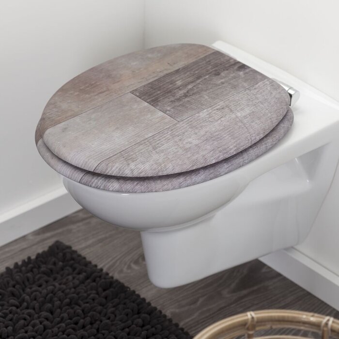 Tiger Old Wood Toilet seat with lid MDF Brown