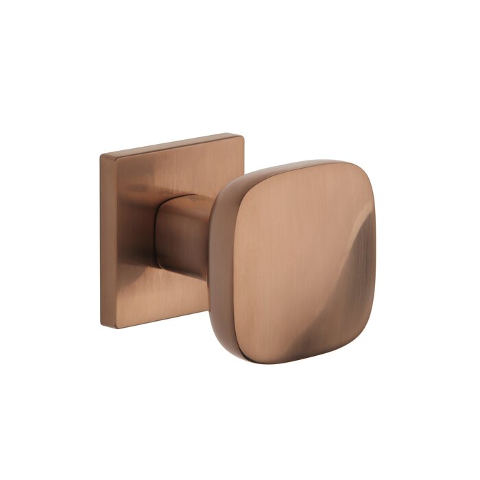 Aprile Einzeltürknauf Aprile QUERCA quadratisch 52x52 mm mattkupfer PVD