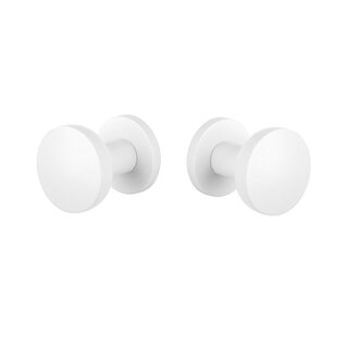 Aprile Pair of white Aprile doorknobs ORTICA