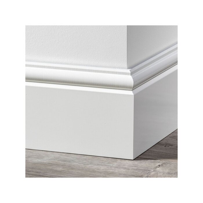 Douwes Dekker Baroque skirting board 2.4 meters pure white RAL 9010