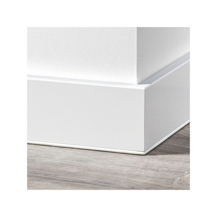 Douwes Dekker Modern noise-reducing skirting board 2.4 meters pure white RAL 9010