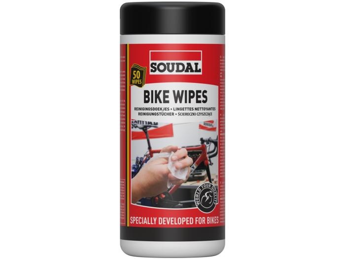 Bike Wipes is een reinigingsdoek met extra groot formaat - 50 stuks