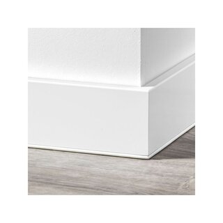 Douwes Dekker Modern noise-reducing skirting board 2.4 meters - traffic white