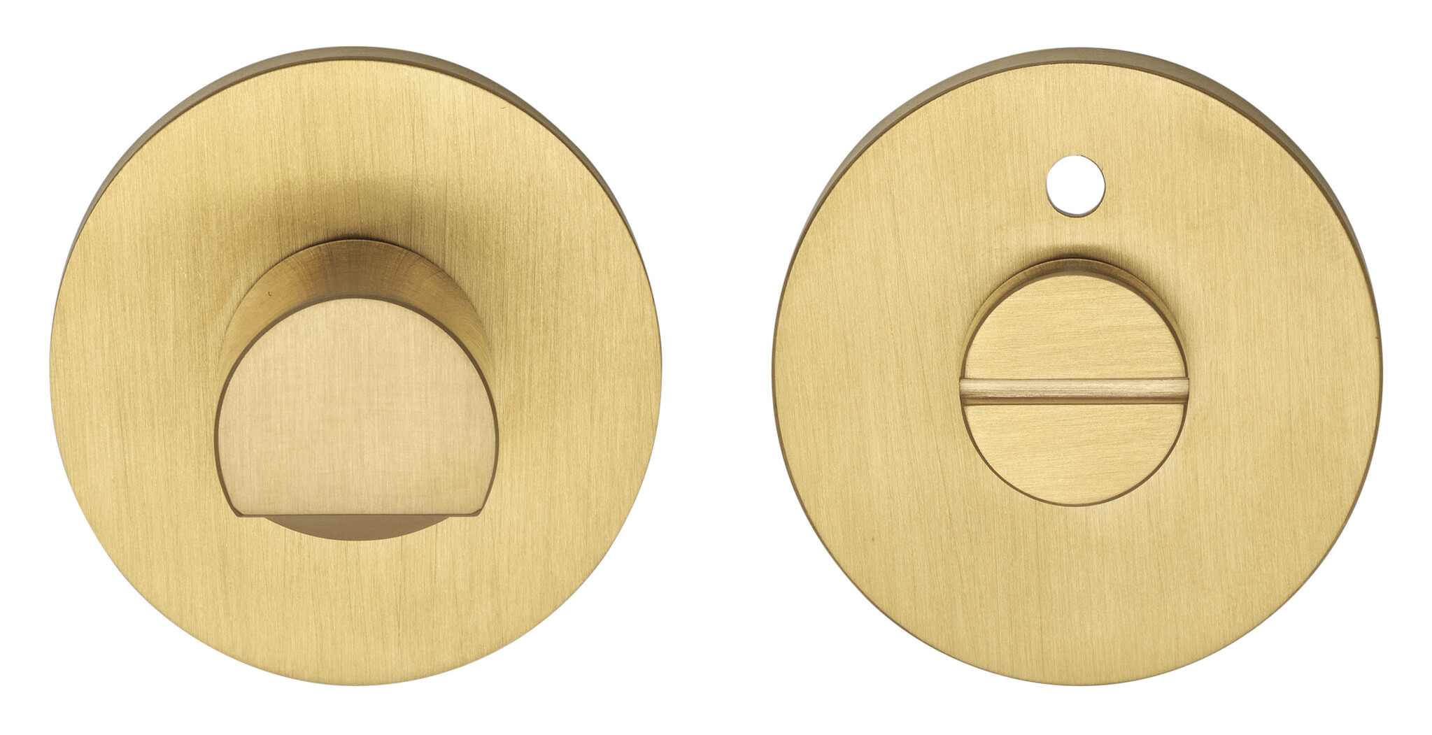 Toilet set in matt gold matching the RIVIO collection by Formani