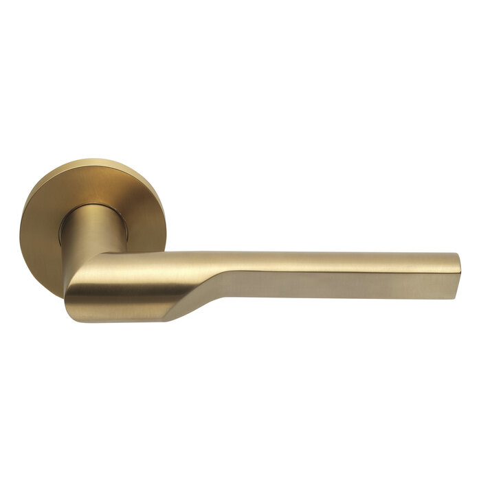 Formani Gold PVD Formani door handles "RIVIO" GL101-G sprung without key plates