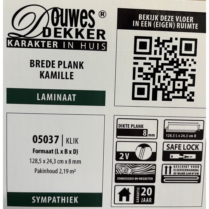 Douwes Dekker Krachtig Solide Laminaat van Douwes Dekker - Brede plank Kamille 05037