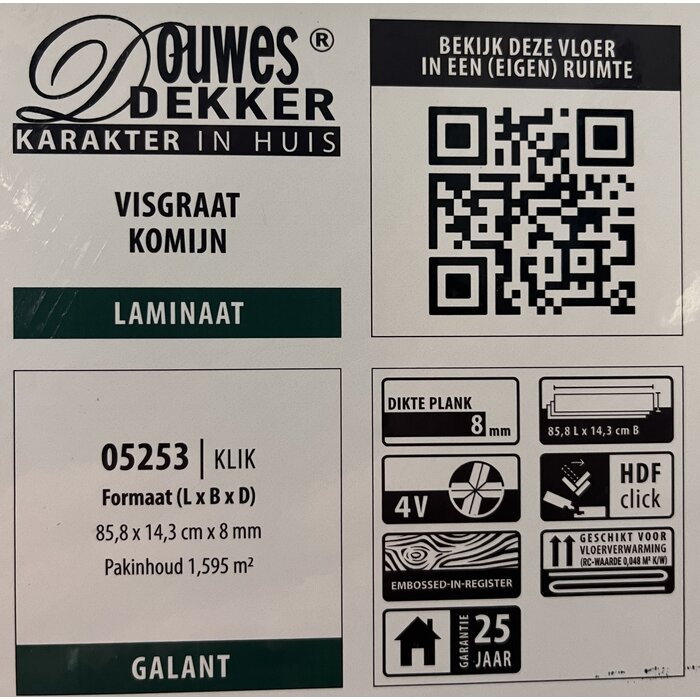 Douwes Dekker Stratifié solide puissant de Douwes Dekker - Herringbone Cumin 05253