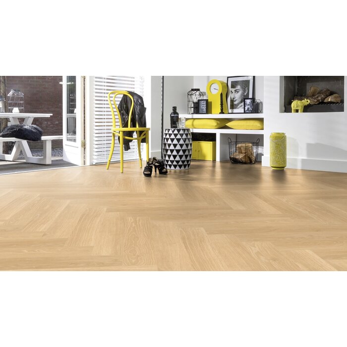 Douwes Dekker Laminate by Douwes Dekker - Galant herringbone 4V (8 mm | 85.5 x 14.3 cm) - Chamomile
