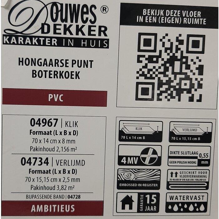 Douwes Dekker PVC Laminate from Douwes Dekker - Hungarian point 04967
