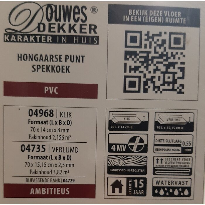 Douwes Dekker PVC Laminaat van Douwes Dekker - Hongaarse punt 04968