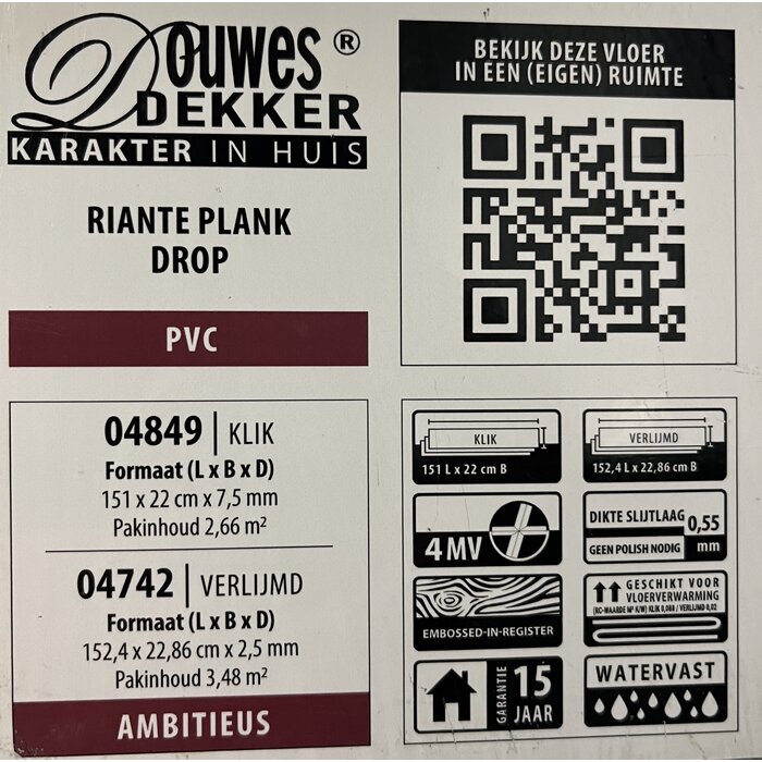 Douwes Dekker PVC Laminate from Douwes Dekker - Spacious plank 04849