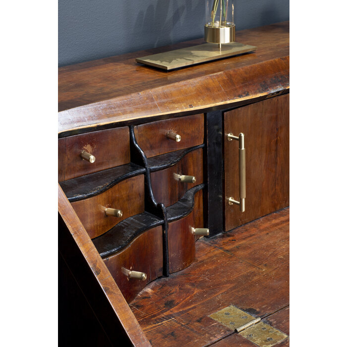 Buster+Punch Brass furniture knobs linear cut