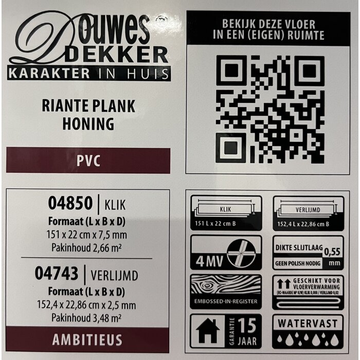 Douwes Dekker PVC Laminaat van Douwes Dekker - Riante plank 04850