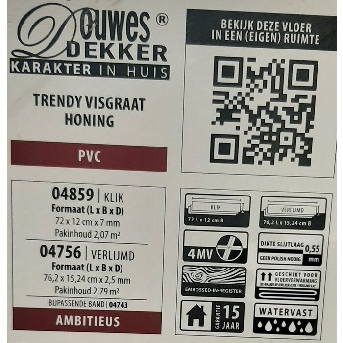 Douwes Dekker PVC Laminaat van Douwes Dekker - Trendy visgraat 04859