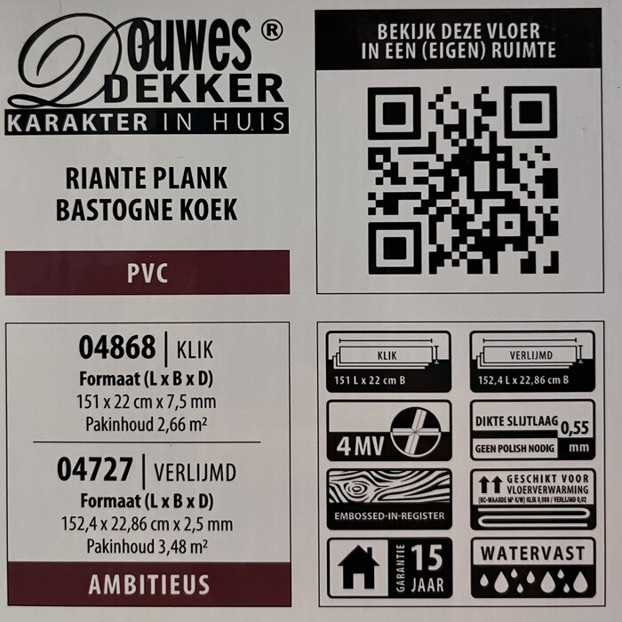 Douwes Dekker PVC Laminate from Douwes Dekker - Spacious plank 04868