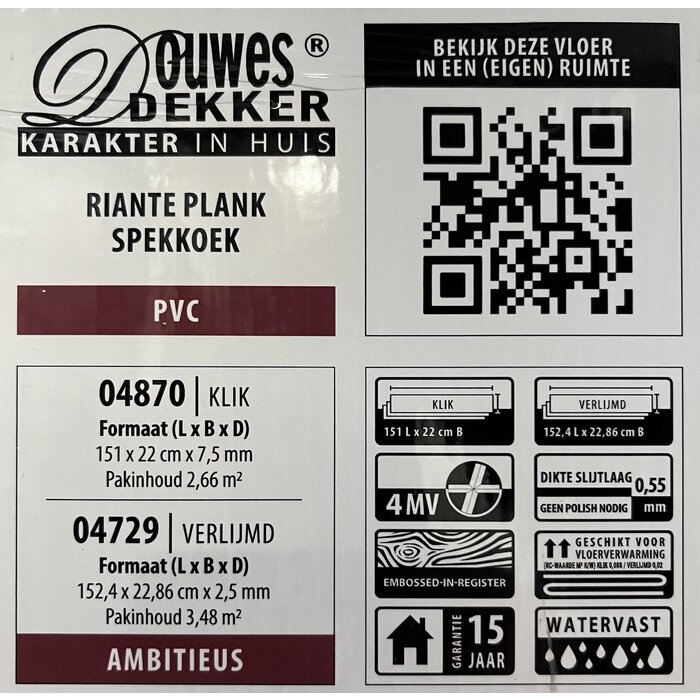 Douwes Dekker PVC-Laminat von Douwes Dekker – Geräumige Planke 04870