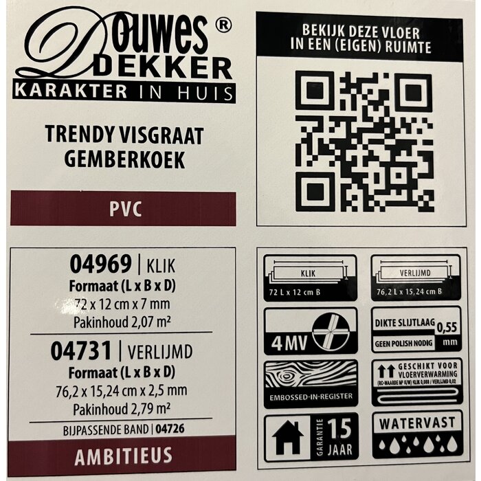 Douwes Dekker Stratifié PVC de Douwes Dekker - Tendance à chevrons 04969