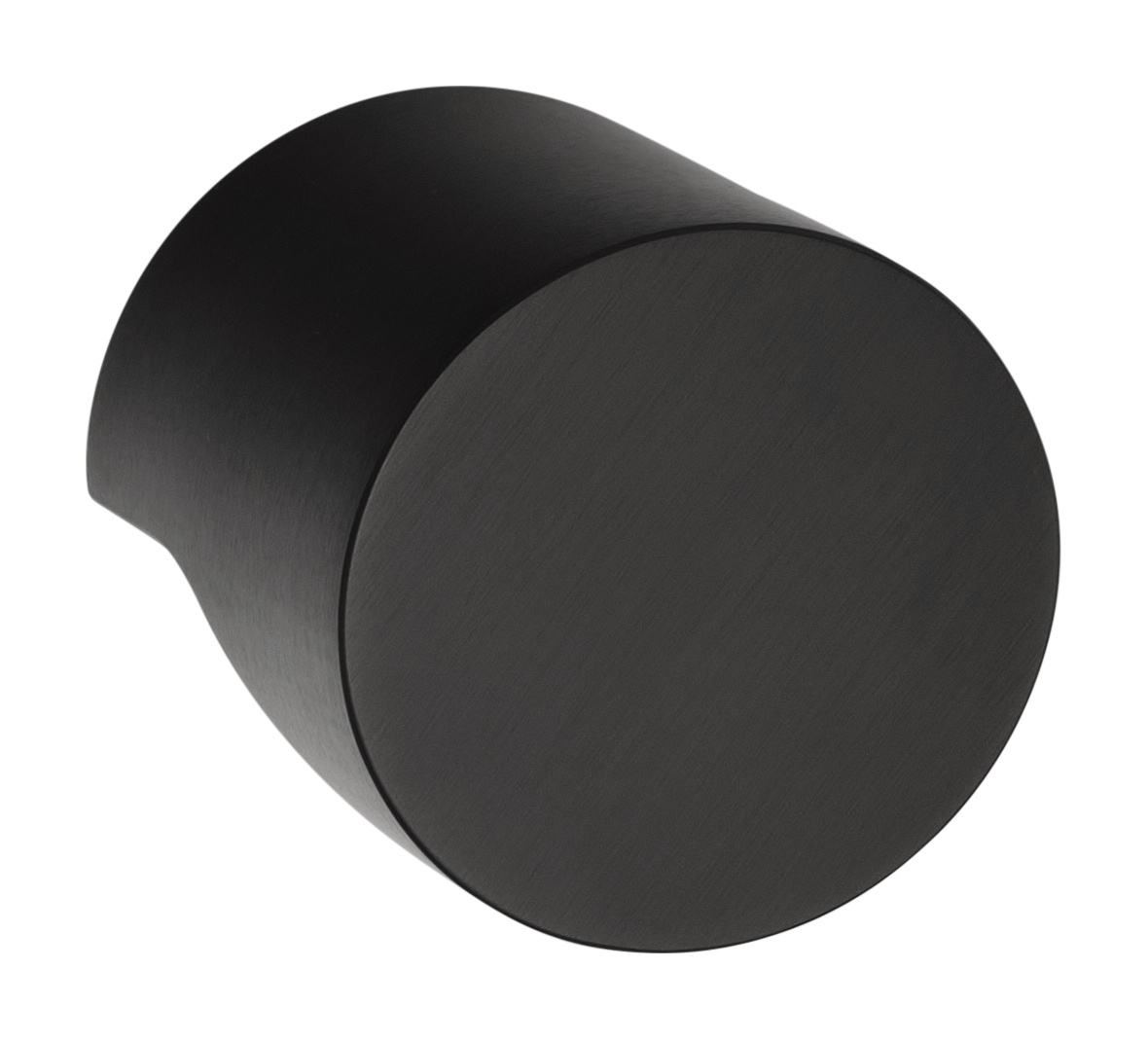 Solid fixed black front door knob from the RIVIO collection Formani