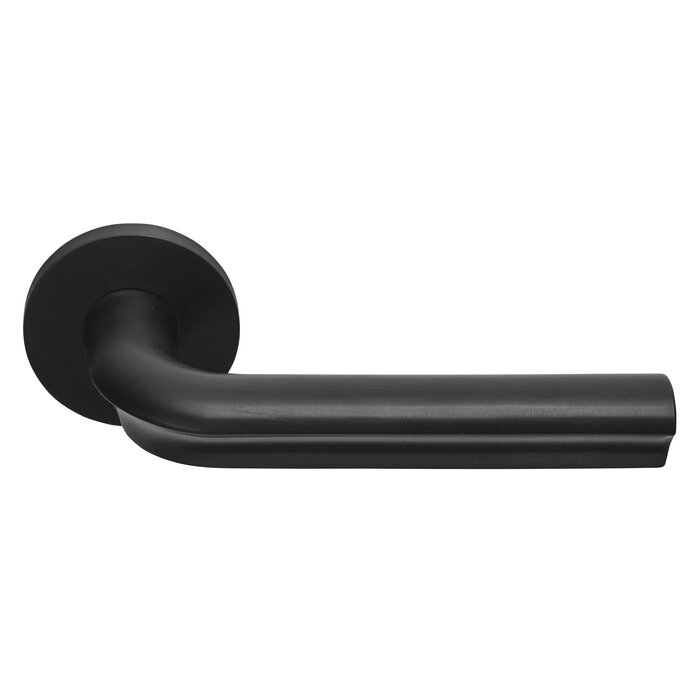 Formani Matt black PVD door handles "ECLIPSE" DR100-G sprung without key plates
