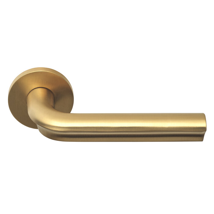 Formani Matt gold PVD door handles "ECLIPSE" DR100-G sprung without key plates