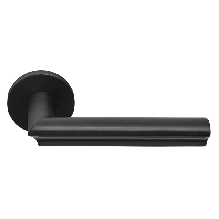 Formani Matt black PVD door handles "ECLIPSE" DR102-G sprung without key plates