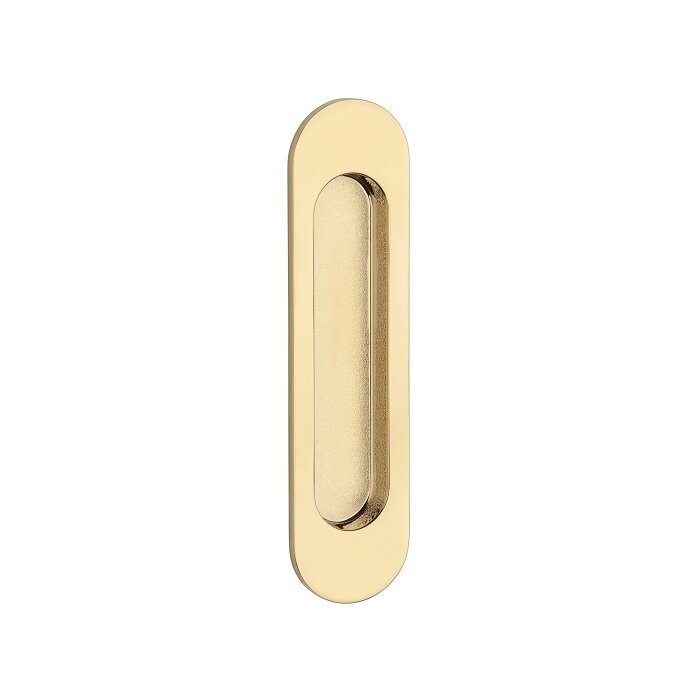 Aprile Vasque pour porte coulissante Ovale Or PVD poli 7040 - 152 x 39 mm pour portes en bois