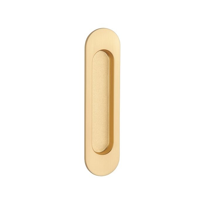 Aprile Oval matt gold sliding door bowl 7040 - 152 x 39 mm for wooden doors
